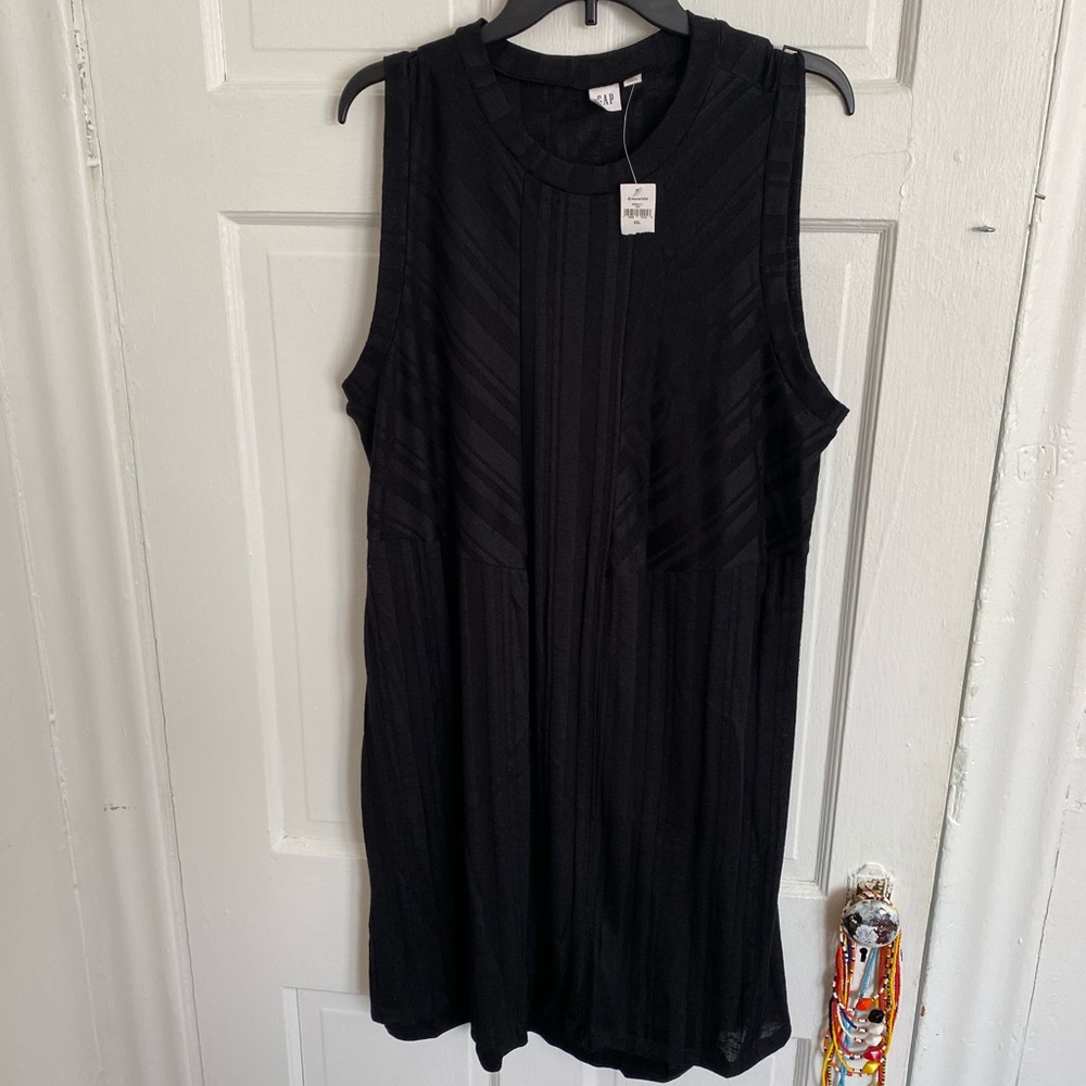 NWT GAP XXL black ribbed dress